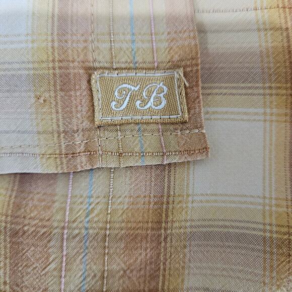 Men's Tommy Bahama Long Sleeve Plaid 100% Silk Shirt Size Small - Picture 4 of 10